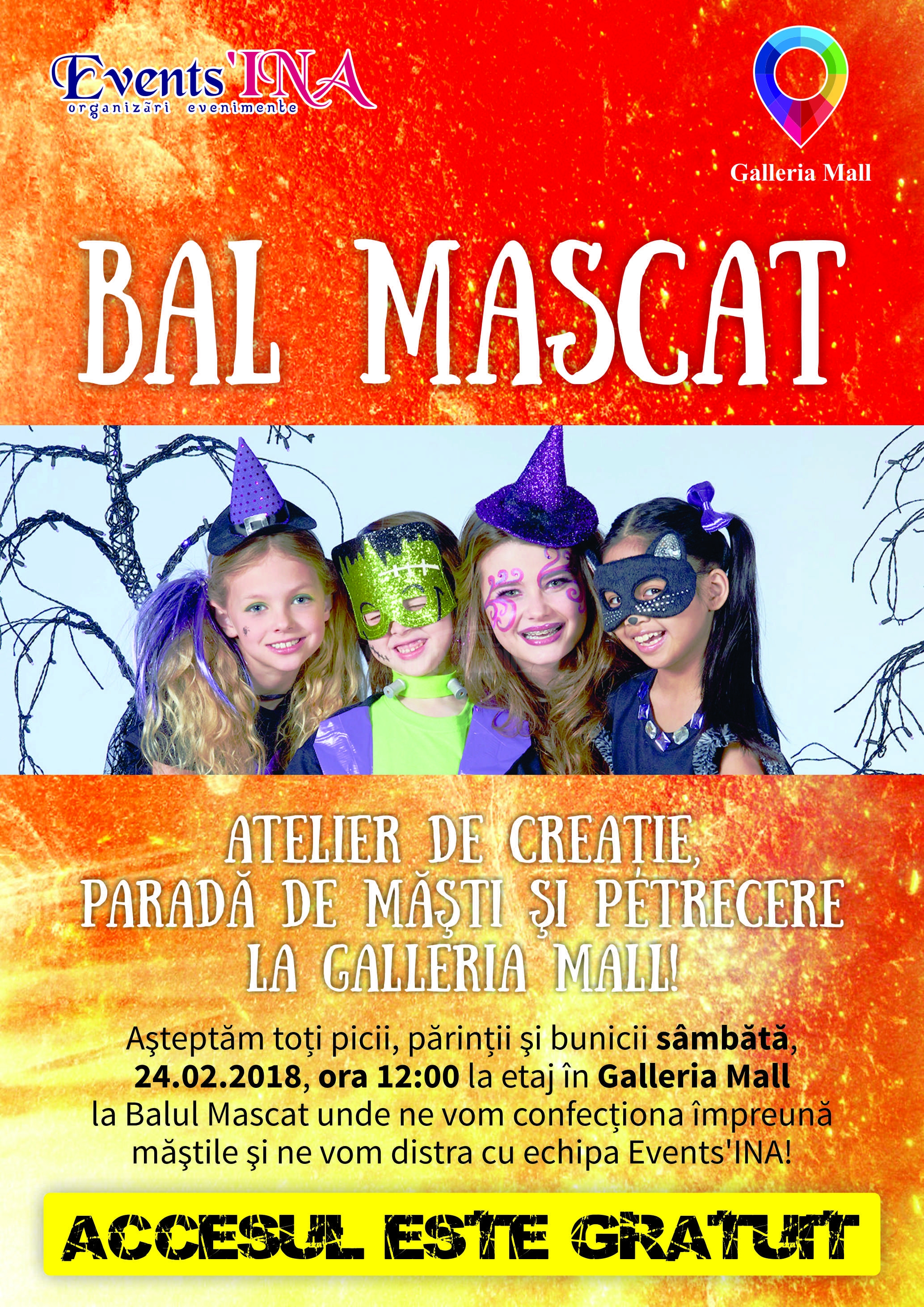 Bal Mascat, Atelier de Creație, Paradă de Măşti şi Petrecere de Dragobete, la Galleria Mall!