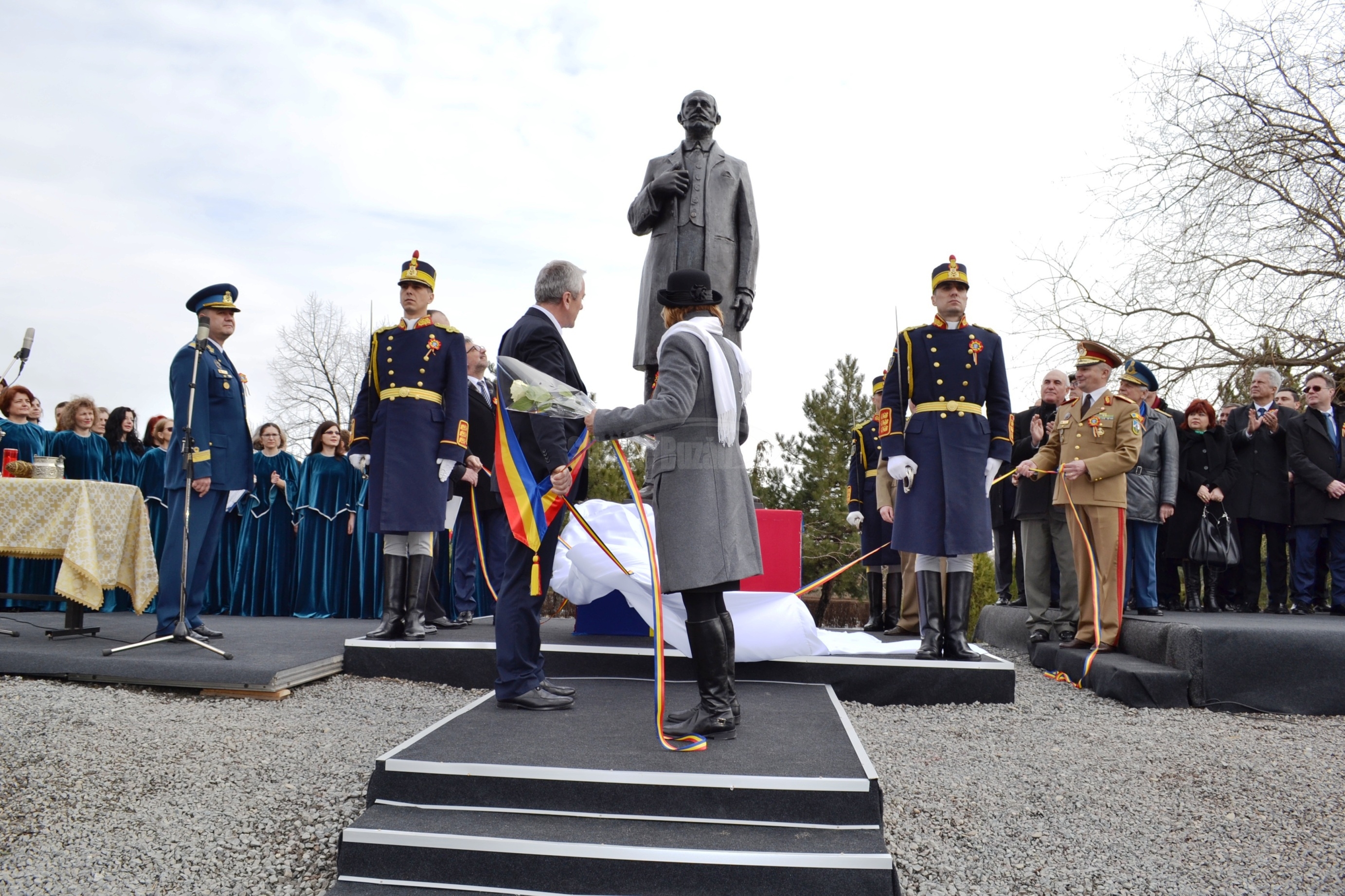 La Buzău a fost dezvelită prima statuie a lui Alexandru Marghiloman, politicianul care a semnat documentul Unirii Basarabiei cu România