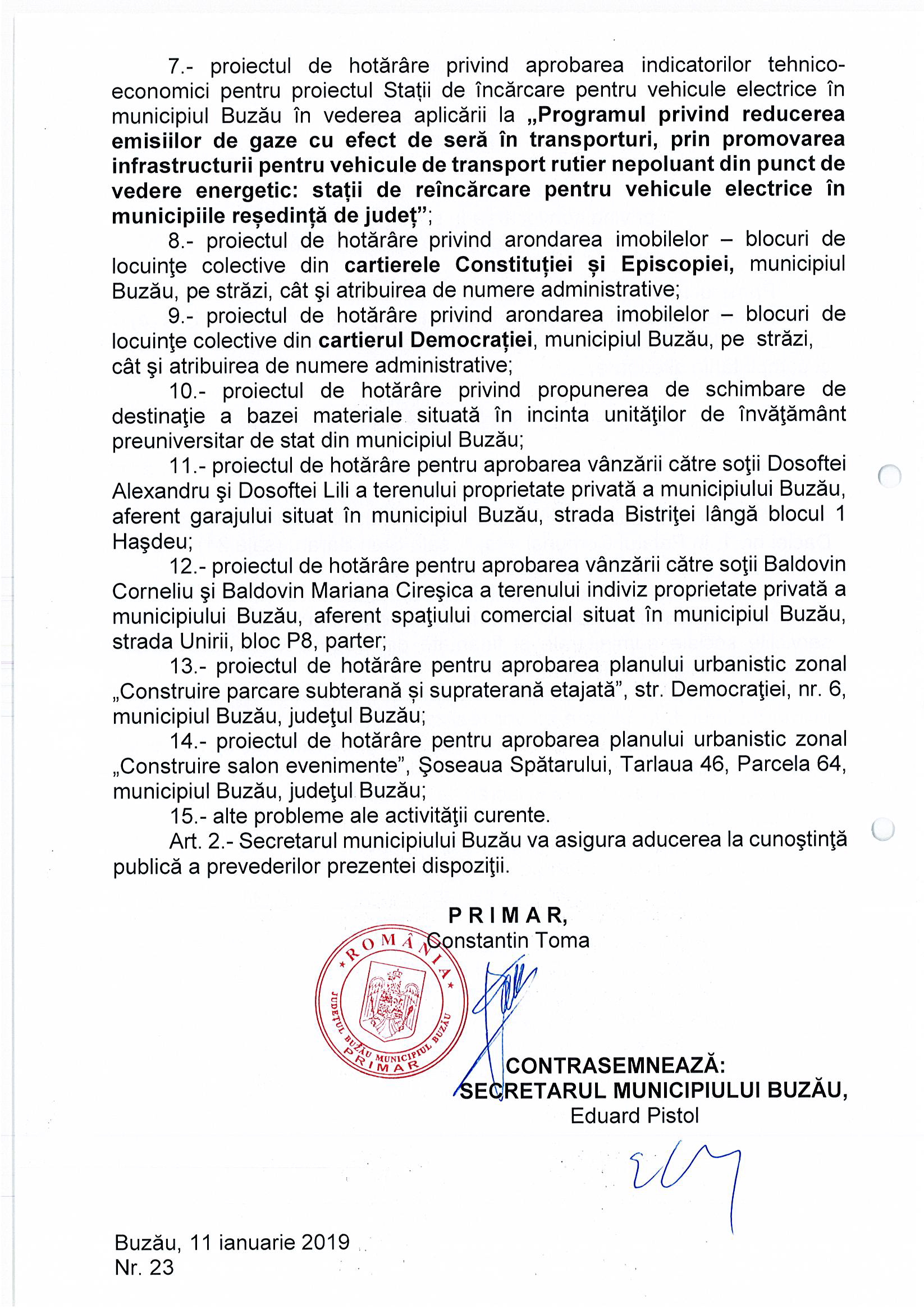 Dispoziție Ianuarie-2