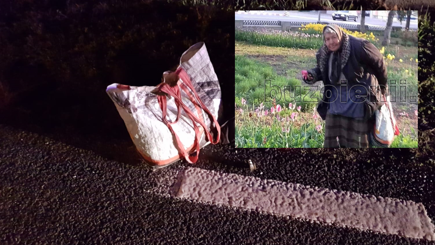 Bătrâna care vindea flori în centrul Buzăului a sfârșit sub roțile unui autoturism