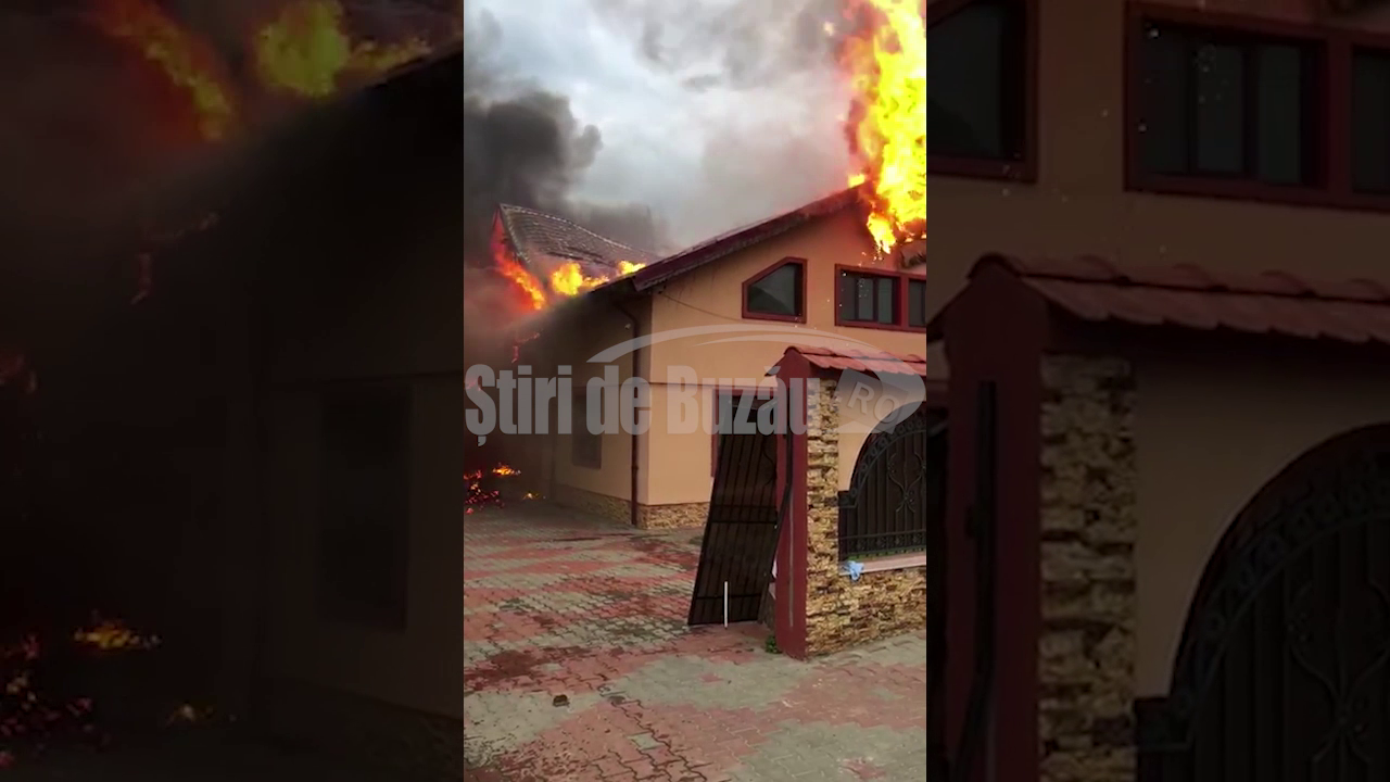VIDEO Vilă de peste o sută de mii de euro, din Bădila, făcută scrum în doar câteva zeci de minute