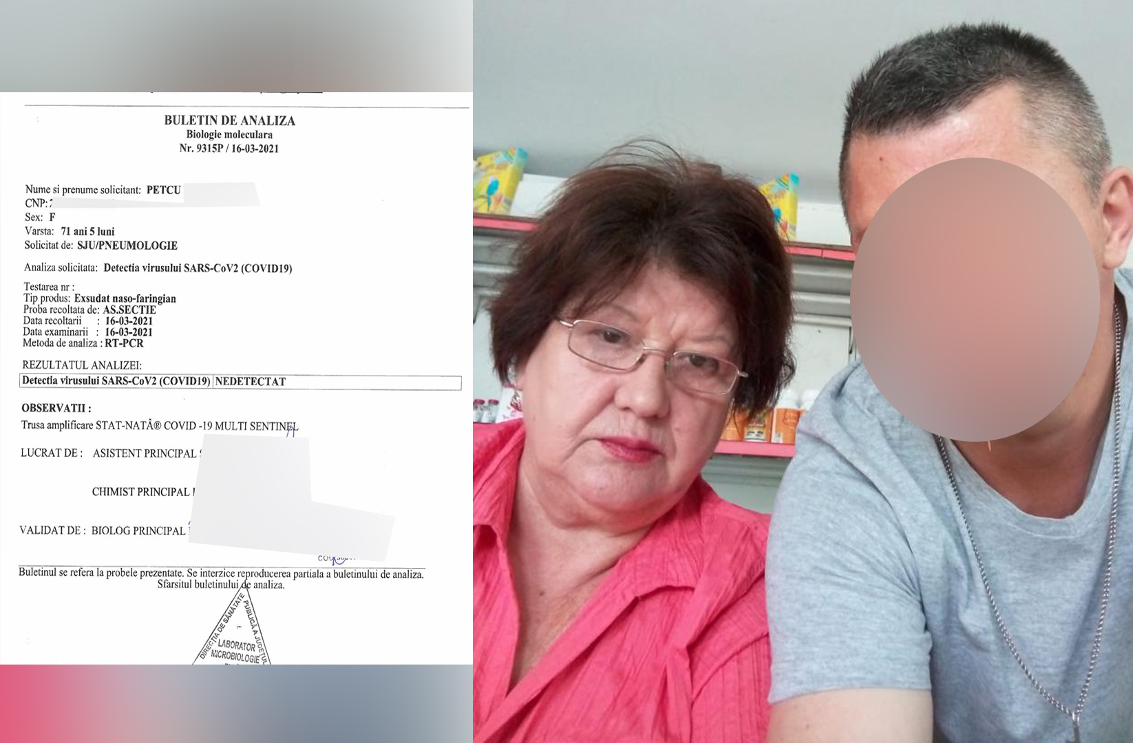 Cum a rezistat o pensionară din Buzău într-o secție cu bolnavi COVID, fără echipament de protecție