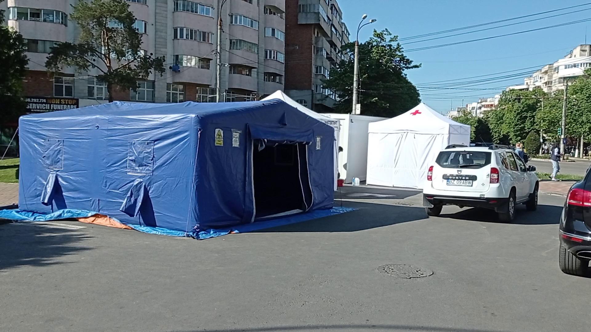 VIDEO Autoritățile din Buzău amenajează un nou punct de vaccinare, în centrul orașului