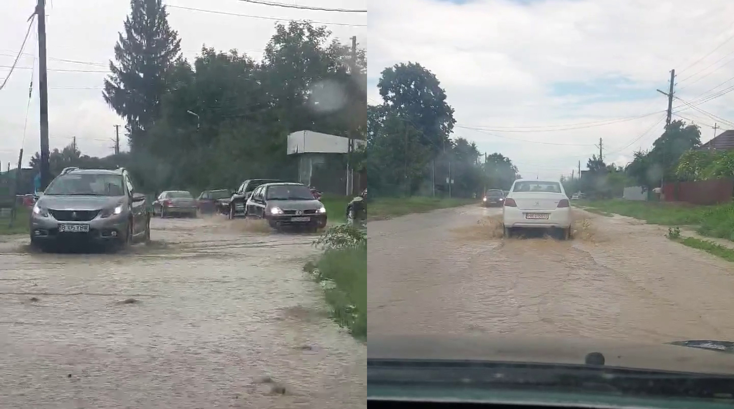 VIDEO Viituri în zona de munte a Buzăului. Traficul este îngreunat pe DN 10