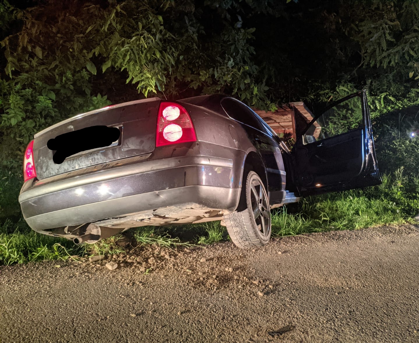 Masina avariată în accident