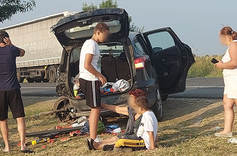 Accident cu patru victime, pe E85, la ieșire din Mihăilești