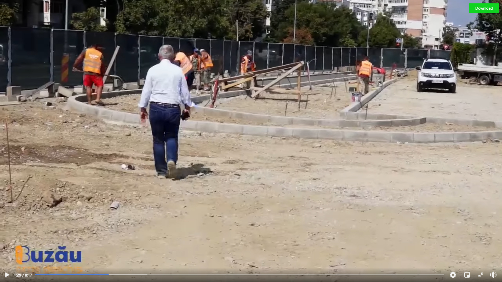 VIDEO Imagini de pe șantierul ”Iazul Morilor”, segment de stradă amenajat asemenea unei faleze