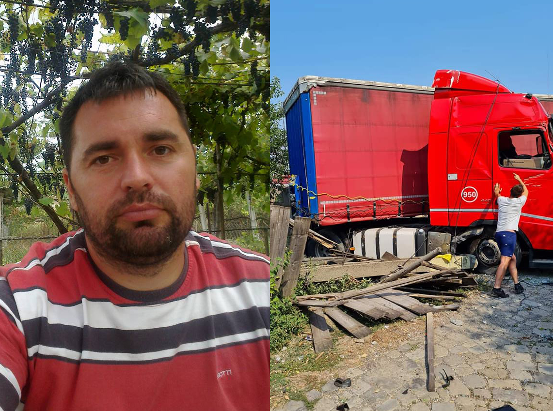 VIDEO El este șoferul de TIR care a reușit să evite la milimetru o femeie de 90 de ani care îi sărise în față