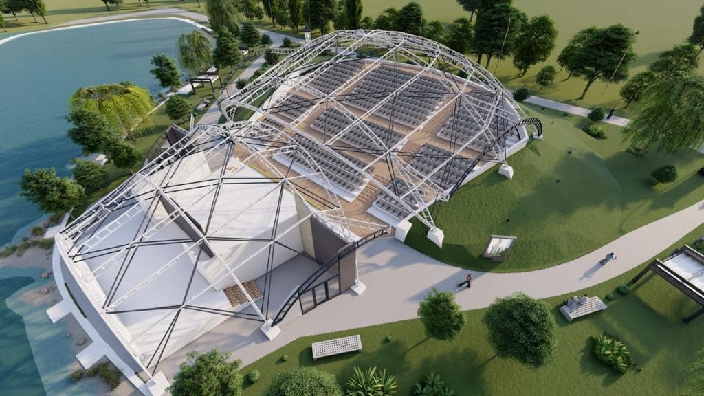 FOTO Cum arată proiectul futurist ales pentru modernizarea amfiteatrului din parcul Tineretului