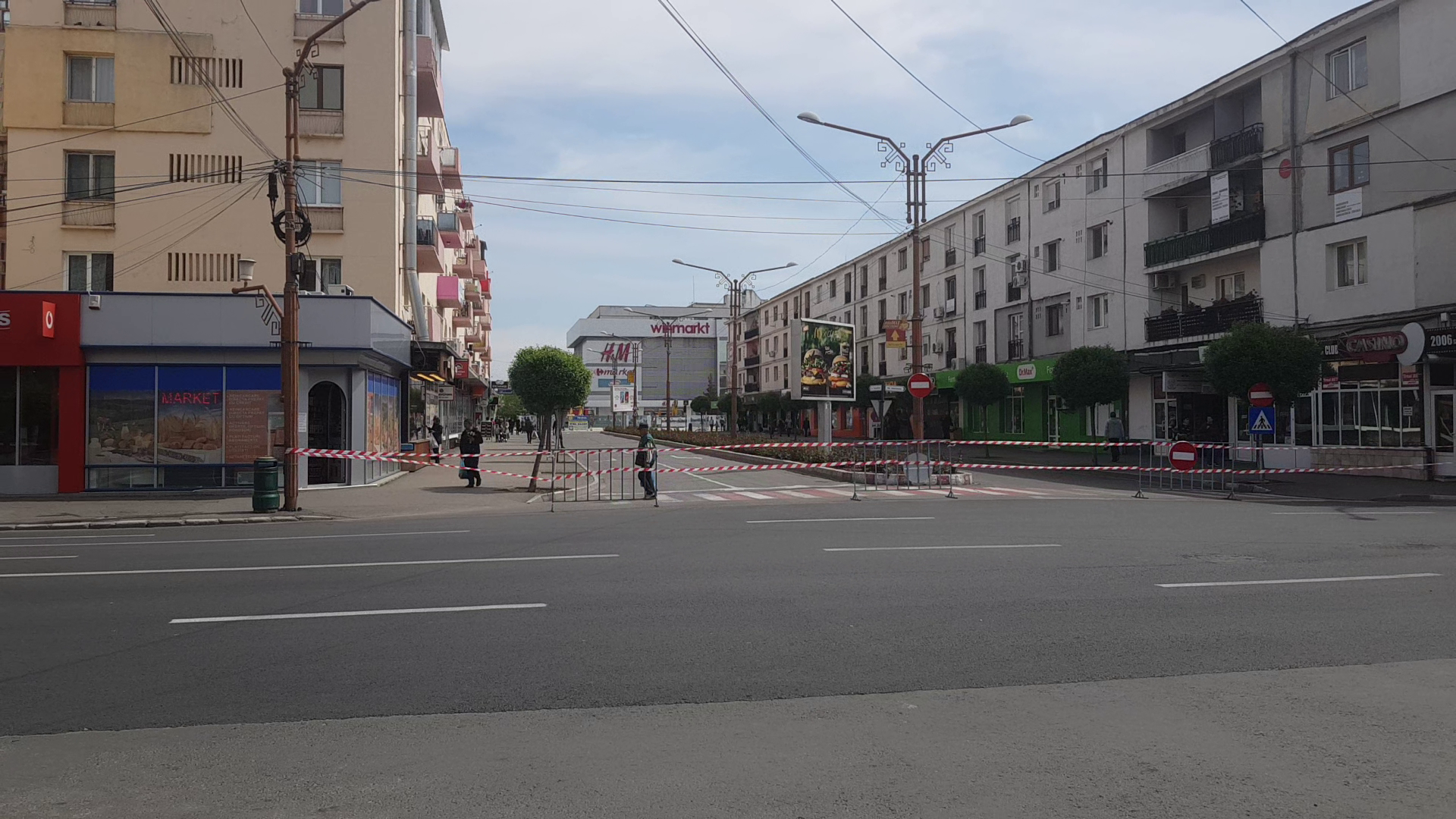 VIDEO Centrul Buzăului, în prima zi după interzicerea definitivă a circulației rutiere