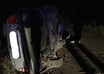 Căruță spulberată, pe DJ 203D, la ieșirea din Smeeni către Brădeanu