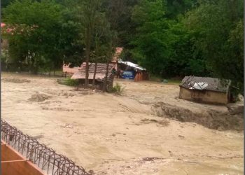 Cod Roșu de ploi. Podețe provizorii, distruse de viitură în zona de munte a Buzăului