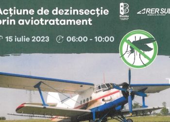 Primăria Buzău a comunicat programul pentru actiunea de combatere a țânțarilor prin aviotratament