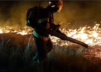 VIDEO Incendiu uriaș, pe dealurile Istriței, stins după aproximativ 20 de ore de pompierii buzoieni