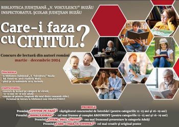 Biblioteca Județeană organizează concursul de lectură din autori români „CARE-I FAZA CU CITITUL?”