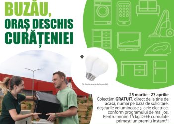 Prima campanie de colectare gratuită a DEE din 2024, derulată de RER SUD în parteneriat cu Primăria Buzău, Ecotic și GreenWEEE