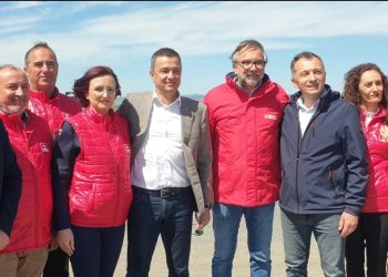 VIDEO Sorin Grindeanu, în vizită pe șantierele Autostrăzii A7 din Buzău. A fost însoțit de liderul PSD Buzău, Lucian Romașcanu