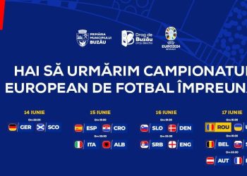 Trăiește emoțiile Campionatului European în Parcul Tineretului. Primăria Buzău a amplasat un ecran gigant pentru iubitorii fotbalului