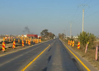 Trafic închis pe DN 2B la ieșirea din Buzău, pentru lucrările la Autostrada Moldovei
