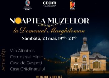 Primăria Buzău organizează un eveniment cultural de excepție pe 23 mai: „Noaptea Muzeelor pe Domeniul Marghiloman”
