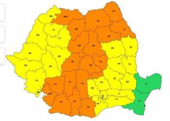 Cod galben de vijelii, ploi torențiale și grindină, valabil și pentru județul Buzău. Avertizarea este valabilă între orele 12:00 și 23:00