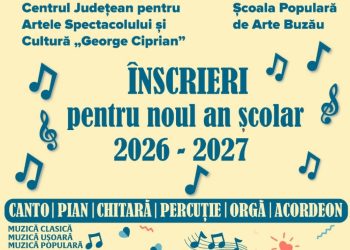 Consiliul Județean Buzău anunță începerea înscrierilor la Școala Populară de Arte