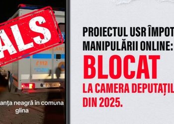 USR cere deblocarea proiectului privind limitarea propagării dezinformării online: „O minciună poate produce victime în lumea reală”