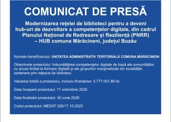 Comunicat de presă – Modernizarea rețelei de biblioteci pentru a deveni hub-uri de dezvoltare a competențelor digitale