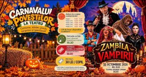 Teatrul „George Ciprian” din Buzău organizează „Carnavalul Poveștilor la Teatru”, pe 31 octombrie 2026